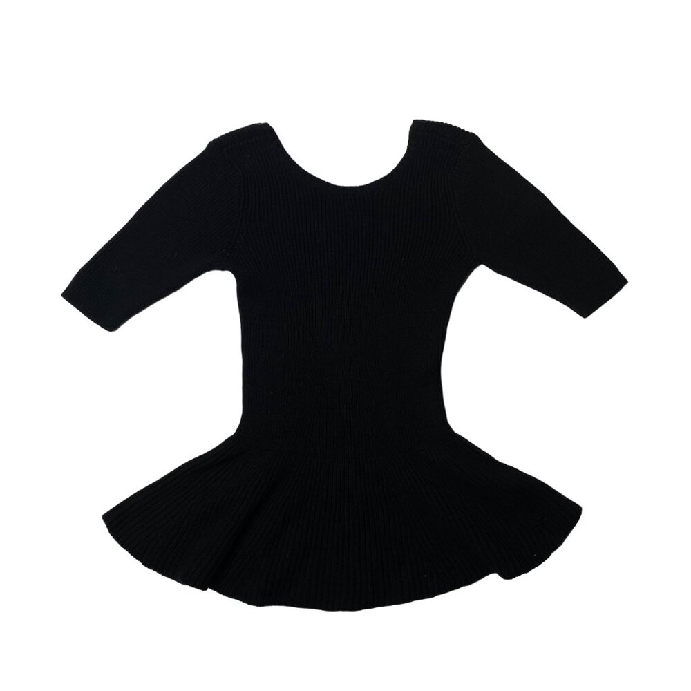 Guess Women's Black  Half Sleeve Peplum Top, size Extra Small